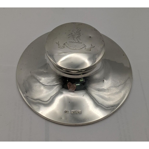 120 - A Mappin and Webb silver inkwell marked London 1904 with engraved lid
Location:A3T
If there is no co... 