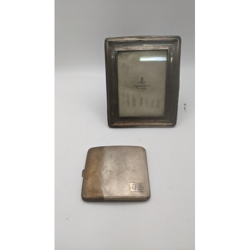 171 - An engine turned silver cigarette case made by W T Toghill & Co, hallmarked Birmingham 1936, 99.2g, ... 