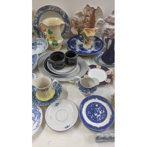 175 - Mixed ceramics and other items to include Limoges pin dish depicting oriental figures, a teapot in t... 