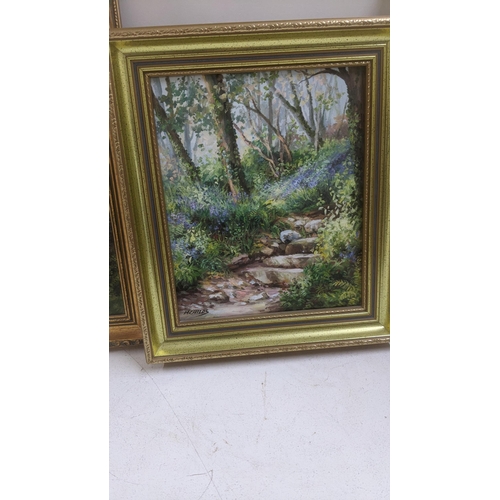 180 - Three M Childs framed oil paintings depicting country lanes, all signed to the lower left
Location:B... 