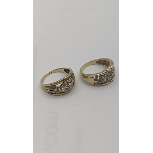 2 - Two 9ct gold and diamond lady's rings, both size O 1/2, total weight 7g
Location:RING
If there is no... 