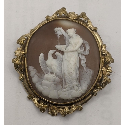 68 - A Victorian gold plated cameo brooch depicting Hebe and the Eagle
Location:CAB6
If there is no condi... 