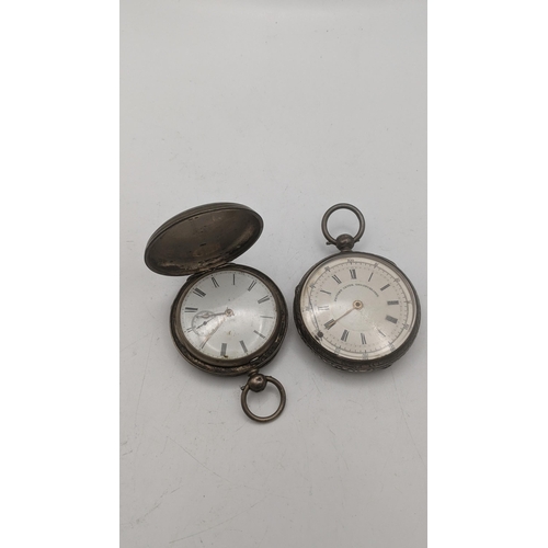 85 - Two 19th century silver pocket watches to include a full hunter and an open faced watch
Location:CAB... 