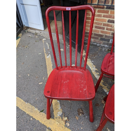 501 - A set of eight Hudson stained beech Windsor style high back dining chairs
Location: RAF
If there is ... 