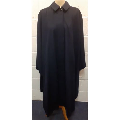 49 - An Original Alpenloden navy full length wool mix cape, as new, European size 40 having 2 side pocket... 