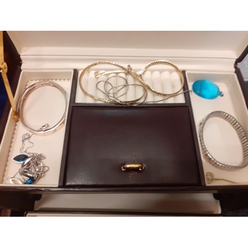 56 - A quantity of costume jewellery to include a silver tone Equilibrum necklace with blue stone and whi... 