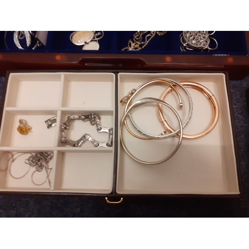 56 - A quantity of costume jewellery to include a silver tone Equilibrum necklace with blue stone and whi... 