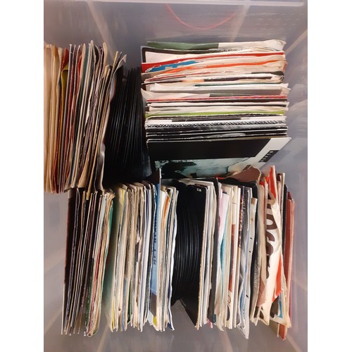 192 - A quantity of LP's and 45rpm singles, mainly 1970's-80's to include Meatloaf (cover A/F), Rod Stewar... 