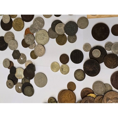 135 - World Coins - A collection of 17th Century and later coins from around the world to include England/... 