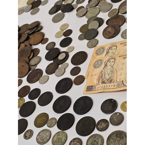 135 - World Coins - A collection of 17th Century and later coins from around the world to include England/... 