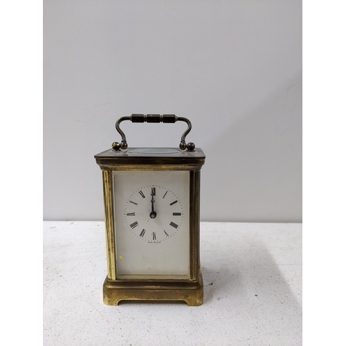 560 - A mid 20th century brass cased carriage clock
Location:7.1
If there is no condition report shown, pl... 