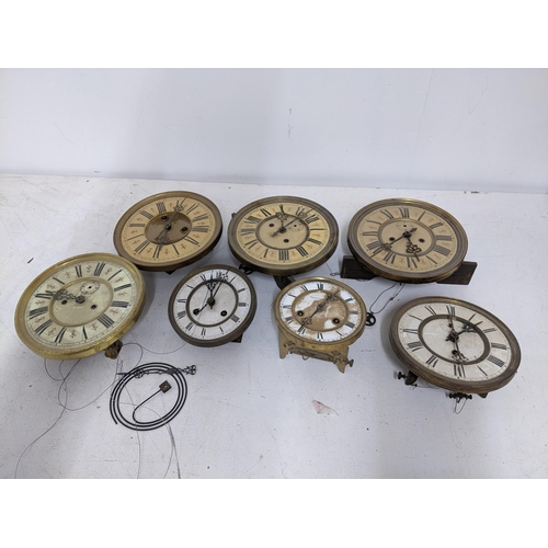 547 - A group of seven various clock movements and a box of clock case parts
Location:G
If there is no con... 