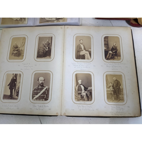 601 - A selection of seven Victorian and later photograph albums containing an extensive collection of Car... 