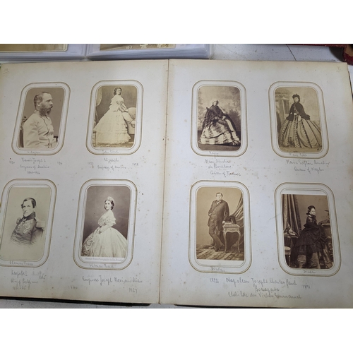 601 - A selection of seven Victorian and later photograph albums containing an extensive collection of Car... 