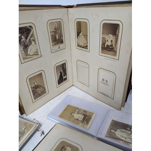 601 - A selection of seven Victorian and later photograph albums containing an extensive collection of Car... 