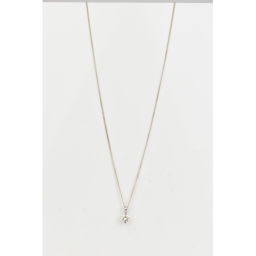 128 - A brilliant cut diamond pendant necklace, the diamond approx 0.6ct, approx clarity VVS-VS, approx co... 