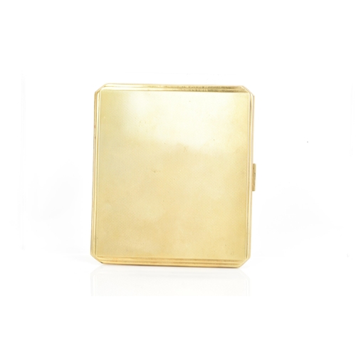 A 1930s 9ct gold cigarette case, by William Neale & Son Ltd, hallmarked Birmingham 1937, of octagonal form and with engine turned decoration to front and reverse, 9.6cm x 8.5cm, 106.5 grams
If there is no condition report shown, please request