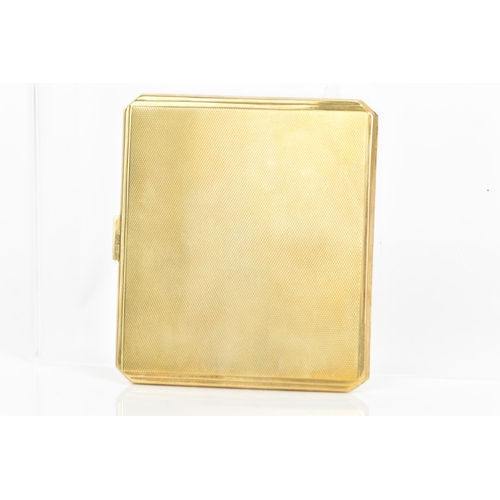 137 - A 1930s 9ct gold cigarette case, by William Neale & Son Ltd, hallmarked Birmingham 1937, of octagona... 