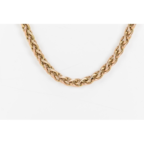 150 - A 9ct gold wheat link chain necklace, having a bolt ring clasp, stamped 9K, 375, 61cm, 20.6 grams
If... 