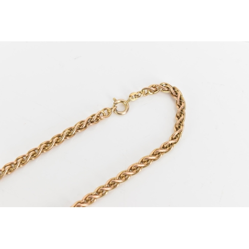 150 - A 9ct gold wheat link chain necklace, having a bolt ring clasp, stamped 9K, 375, 61cm, 20.6 grams
If... 