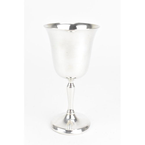 16 - An Elizabeth II silver goblet, possibly by Payne & Son, hallmarked Birmingham 2001, of typical form ... 