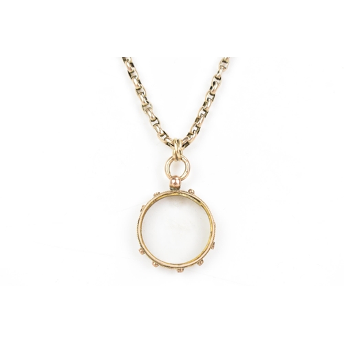 161 - A 9ct yellow gold cable chain link necklace together with a 9ct gold pendant, the chain having a dog... 