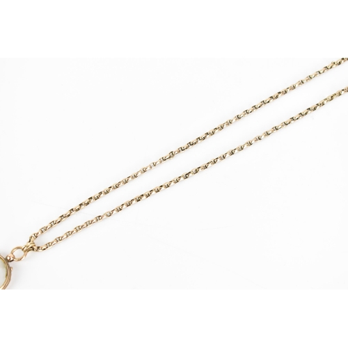 161 - A 9ct yellow gold cable chain link necklace together with a 9ct gold pendant, the chain having a dog... 