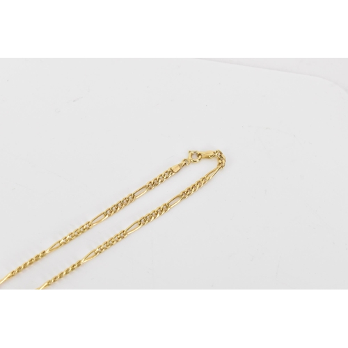 167 - A 9ct yellow gold bar chain link necklace with a 9ct gold full sovereign mount pendant, the chain ha... 