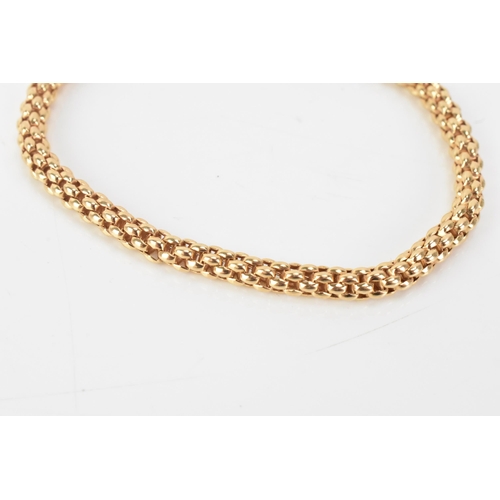 175 - An 18ct yellow gold spegia link bracelet, the lobster claw clasp stamped FOPE 750, 19cm, 10.7 grams
... 