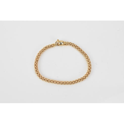 175 - An 18ct yellow gold spegia link bracelet, the lobster claw clasp stamped FOPE 750, 19cm, 10.7 grams
... 