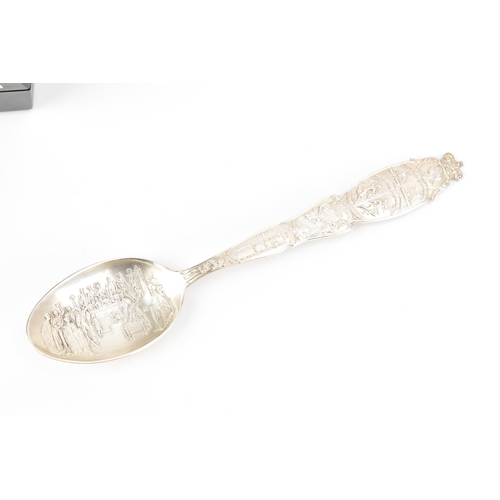 193 - A Victorian diamond jubilee commemorative silver spoon by Ahronsberg Brothers, hallmarked Birmingham... 