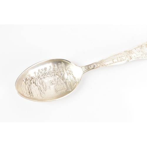 193 - A Victorian diamond jubilee commemorative silver spoon by Ahronsberg Brothers, hallmarked Birmingham... 