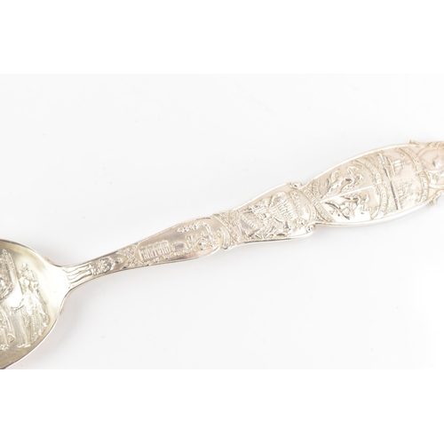 193 - A Victorian diamond jubilee commemorative silver spoon by Ahronsberg Brothers, hallmarked Birmingham... 