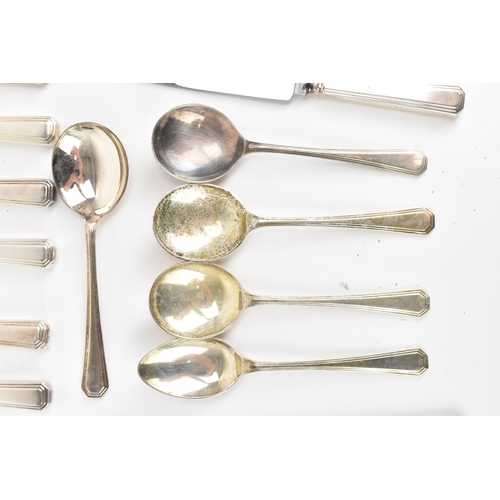 199 - A selection of Elizabeth II silver and silver plate Mappin & Webb cutlery and flatware, various date... 