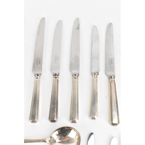 199 - A selection of Elizabeth II silver and silver plate Mappin & Webb cutlery and flatware, various date... 