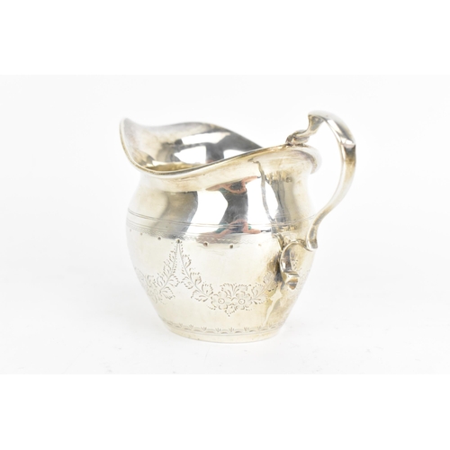 49 - An Edwardian silver milk jug, by Sutherland & Roden (George Guirren Rhoden), hallmarked Sheffield 19... 