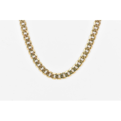 56 - A 9ct gold curb link chain necklace, having a lobster clasp, stamped 375, 56.5cm, 20.4 grams
If ther... 