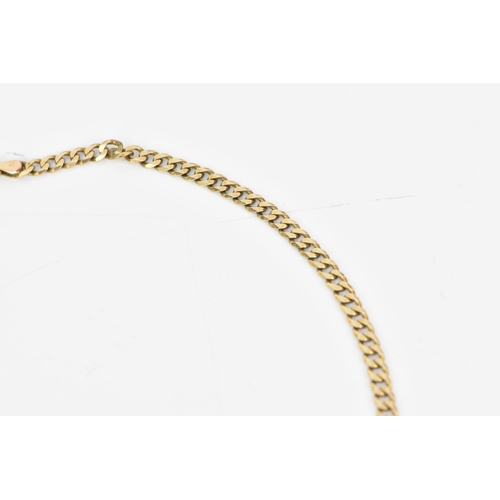 56 - A 9ct gold curb link chain necklace, having a lobster clasp, stamped 375, 56.5cm, 20.4 grams
If ther... 