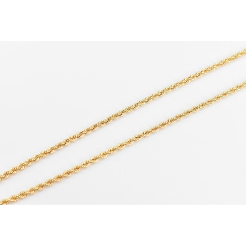 58 - A 9ct gold rope twist necklace having a lobster clasp, stamped 375, 46cm, 15.3 grams
If there is no ... 