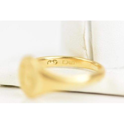 78 - An 18ct gold gents signet ring, engraved with initials, ring size R 1/2, 8.5 grams
If there is no co... 