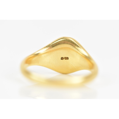 78 - An 18ct gold gents signet ring, engraved with initials, ring size R 1/2, 8.5 grams
If there is no co... 