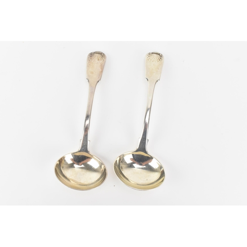 8 - A pair of George IV silver sauce ladles, by Morris & Michael Emanuel, hallmarked London 1827, each i... 