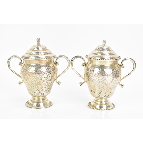 246 - Two Elizabeth II silver miniature trophies, one by D & J Wellby Ltd, hallmarked London 1955, the oth... 