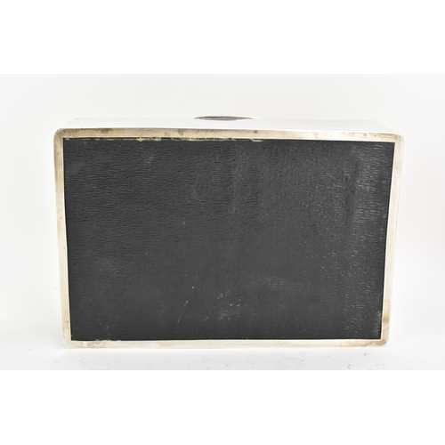 250 - A George V silver cigar box and match holder with provenance relating to Claude Lemon, along with a ... 