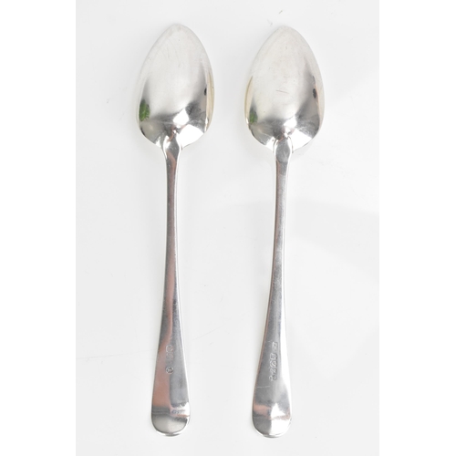 253 - A pair of George III Scottish silver table spoons, by Francis Howden, hallmarked Edinburgh 1805, tog... 