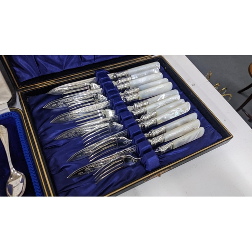 117 - Four cased sets of cutlery to include two silver cased sets
102.7g
Location: SC
If there is no condi... 