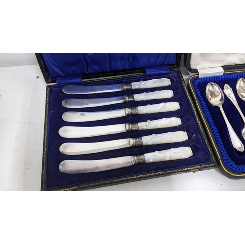 117 - Four cased sets of cutlery to include two silver cased sets
102.7g
Location: SC
If there is no condi... 