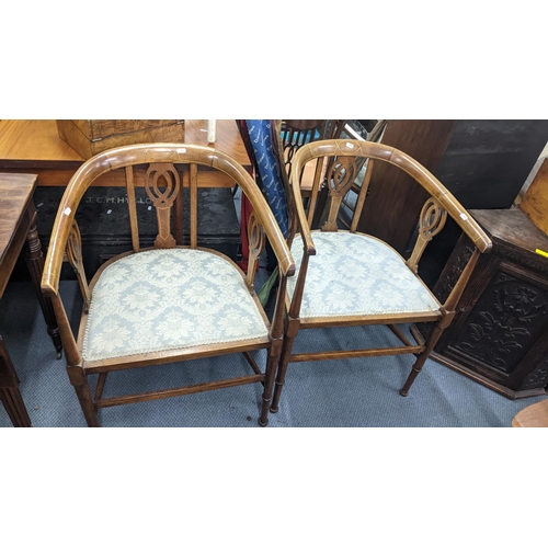 24 - Mixed furniture to include four Edwardian armchairs and a two tier table
Location: A2F
If there is n... 