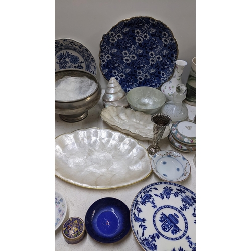 30 - A mixed lot to include a Victorian silver spill vase, silver plated tankard and other items
Location... 