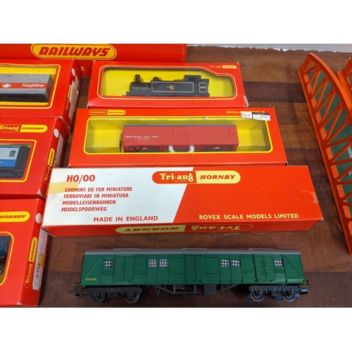 3 - Triang Hornby model railways accessories to include a boxed 0-60 class 3F tank loco black livery wit... 